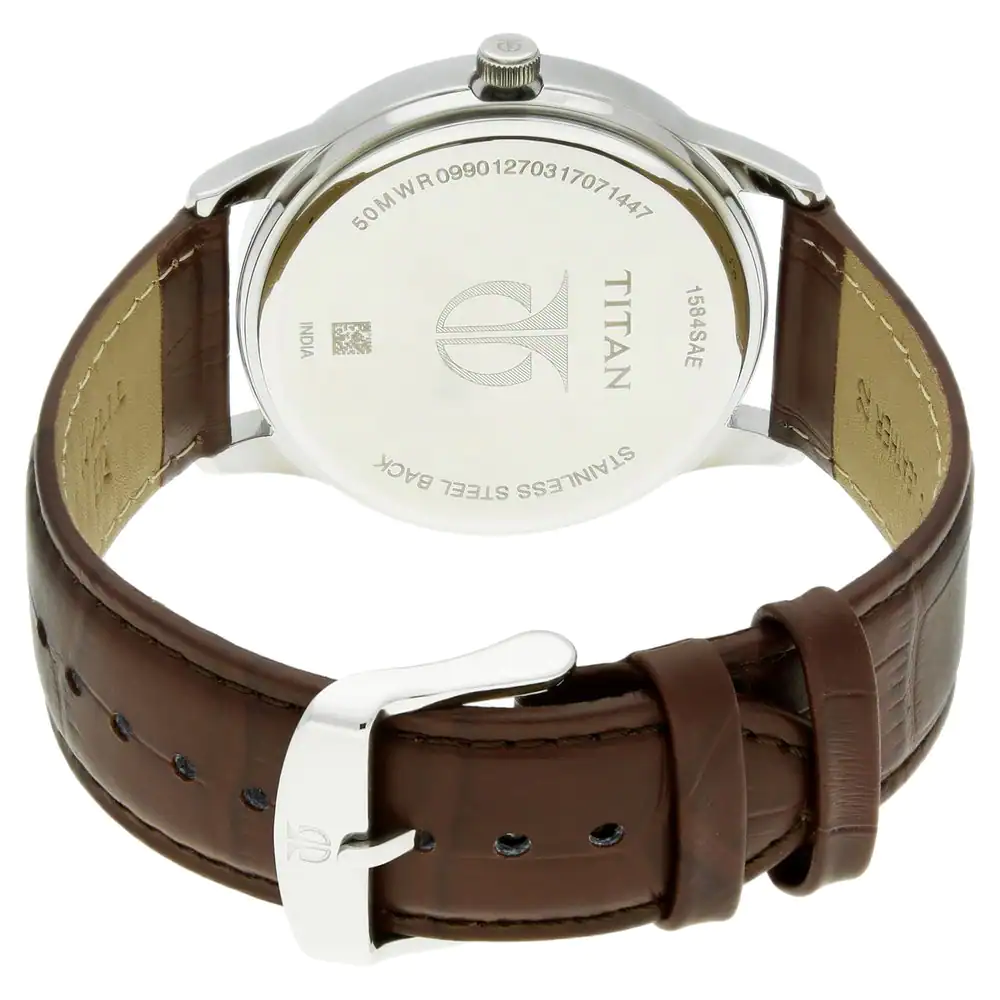 Titan 1584SL04 Workwear Brown Dial Men's Watch