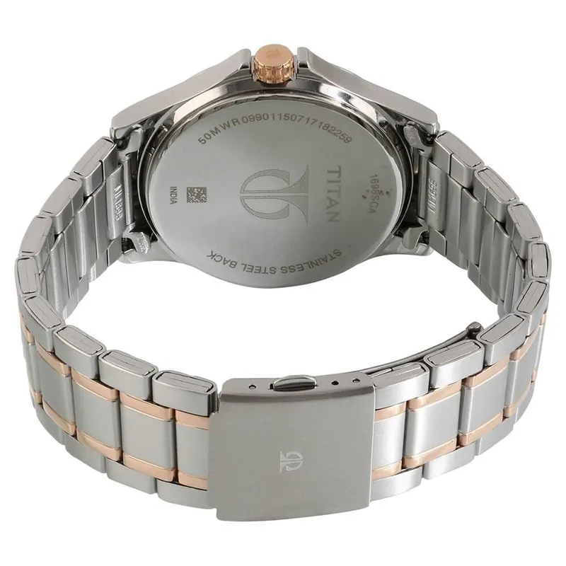 Titan 1698KM01 Workwear Multifunction Brown Dial Men's Watch
