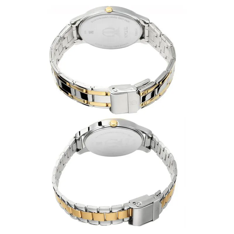 Titan Bandhan Silver Dial Couples Watch | 17752481BM01