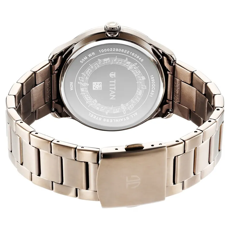 Titan 1890QM01 Quartet Grey Dial Men's Watch