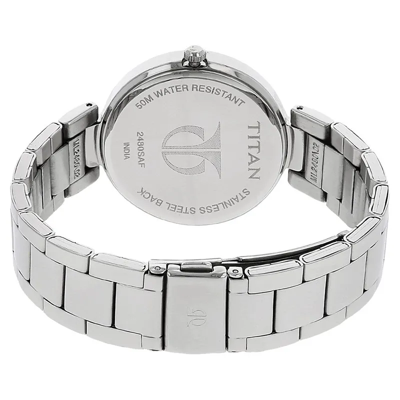 Titan 2480SM07 Workwear Silver Dial Ladies Watch
