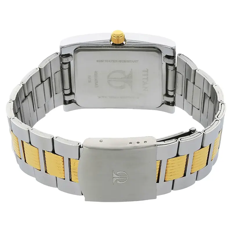 Titan 90024BM03 Silver Dial Two-tone Men's Watch