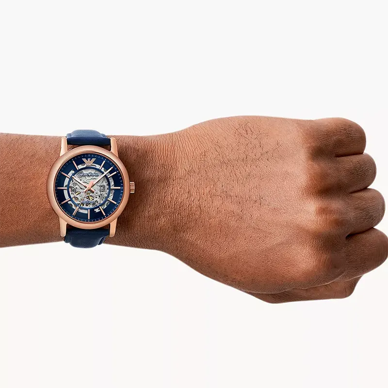 Emporio Armani Automatic Skeleton Blue  Dial Men's Watch | AR60050