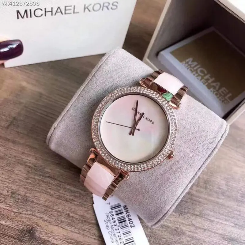 Michael Kors Parker Rose Gold-Tone Pink Dial Ladies Watch | MK6402