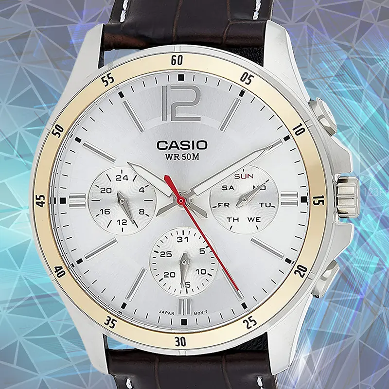 Casio Enticer MTP-1374L-7AVDF Silver Dial Men's Watch