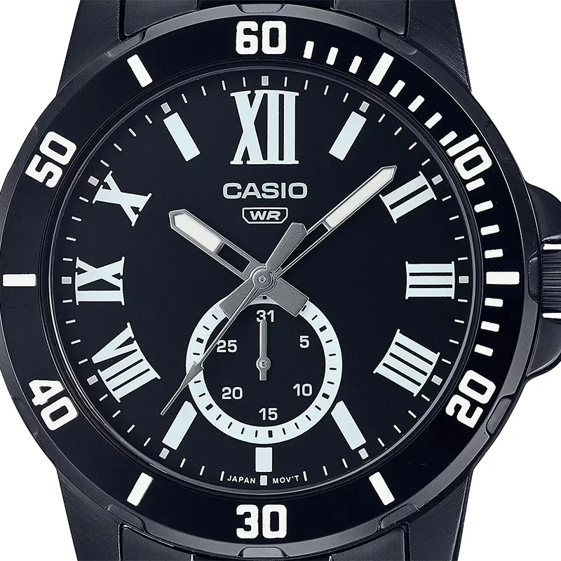 Casio Enticer MTP-VD200B-1B Black Dial Men's Watch