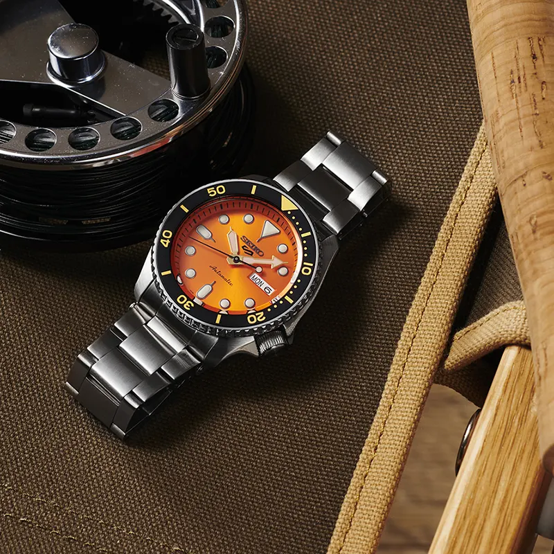 Seiko 5 Sports Automatic Orange Dial Men's Watch | SRPD59K1
