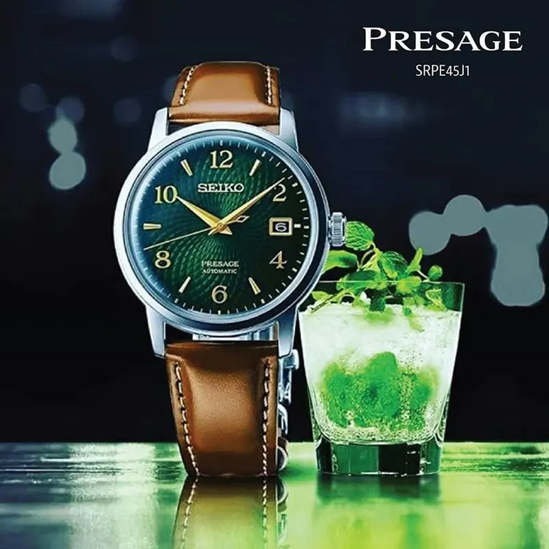 Seiko Presage Cocktail Time 'Mojito' Green Dial Men's Watch | SRPE45J1