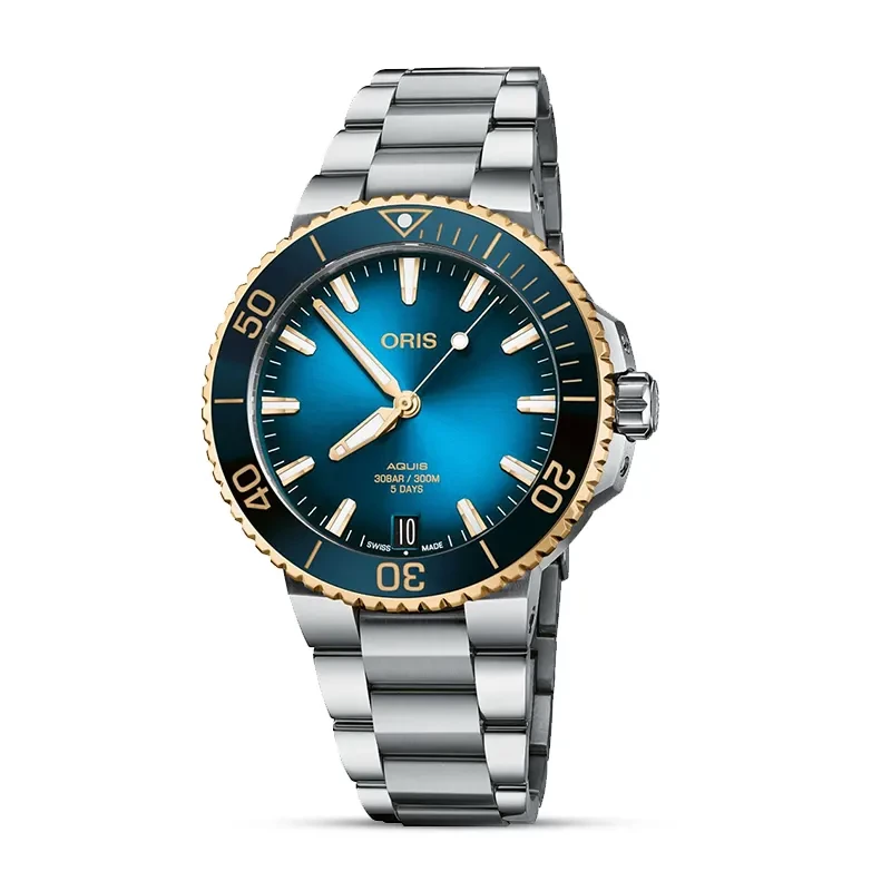 Oris Aquis Date Calibre 400 Blue Dial Men's Watch | 0140077696355