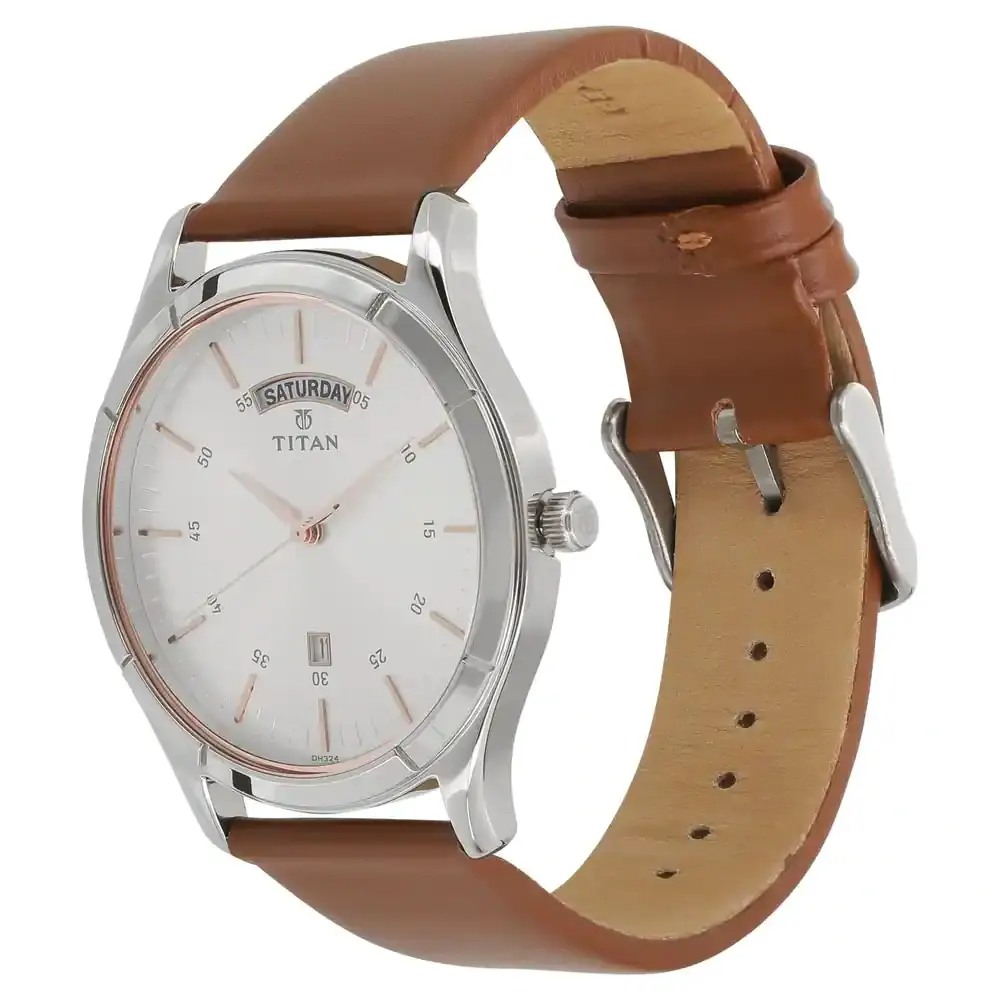 Titan 1767SL01 Workwear White Dial Men's Watch