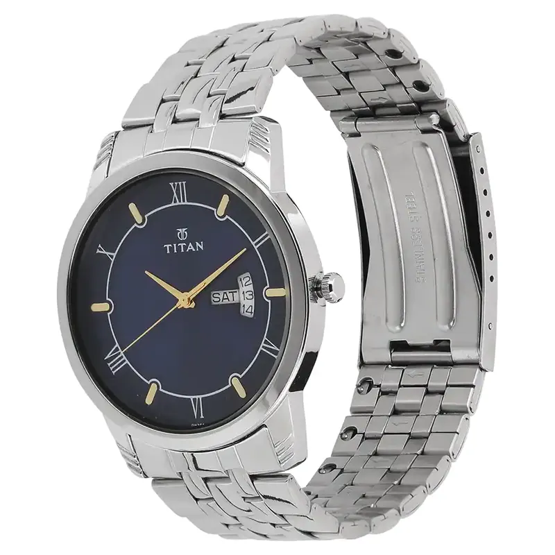 Titan 1774SM01 Karishma Blue Dial Men's Watch
