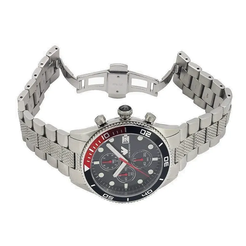 Emporio Armani Sportivo Chronograph Black Dial Men's Watch | AR5855