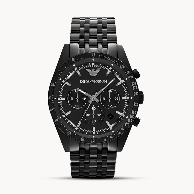 Emporio Armani Sportivo Chronograph Black Dial Men's Watch | AR5989