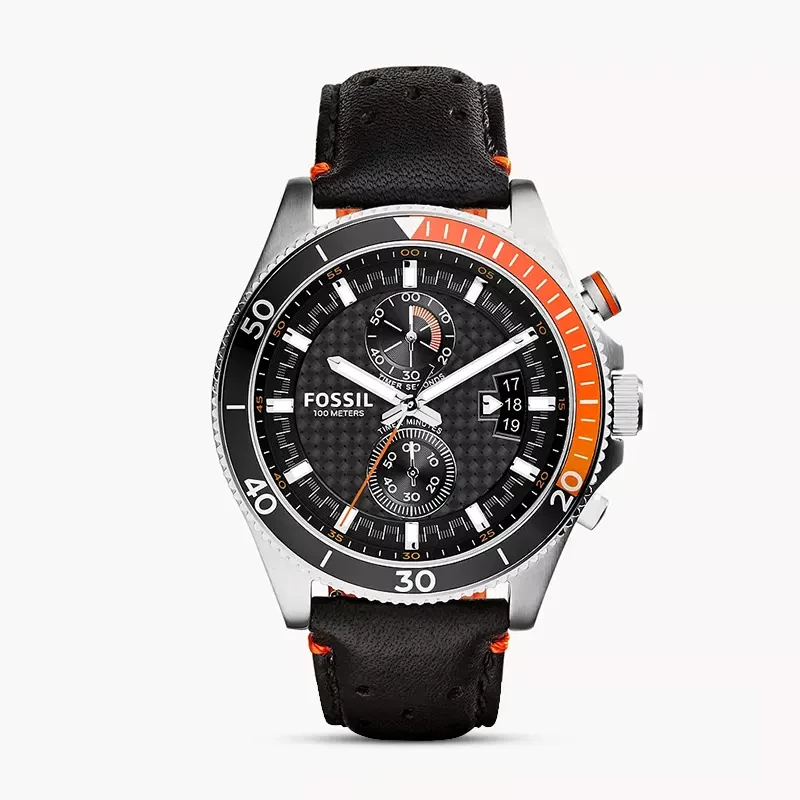 Fossil Wakefield Chronograph Black Dial Men’s Watch | CH2953