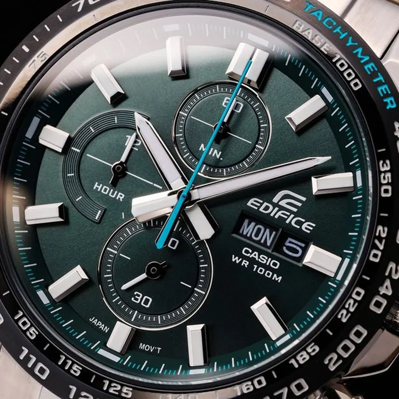 Casio Edifice Chronograph Green Dial Men's Watch | EFR-574DB-3AV