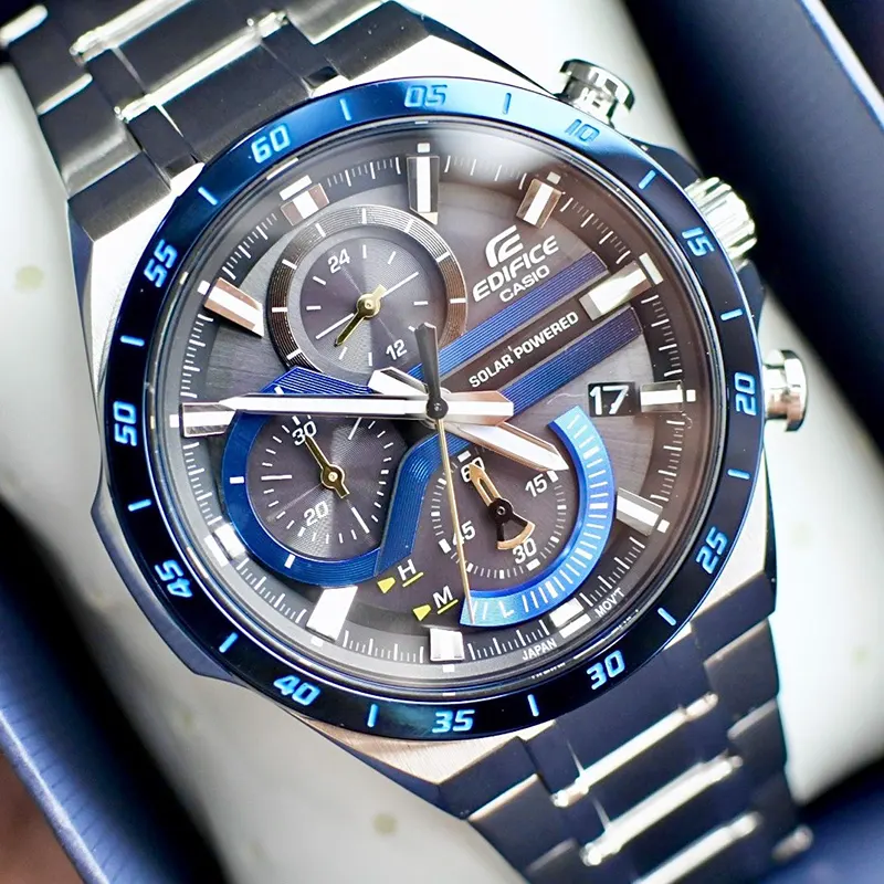 Casio Edifice Solar Powered Chronograph Men's Watch | EQS-920DB-2AV