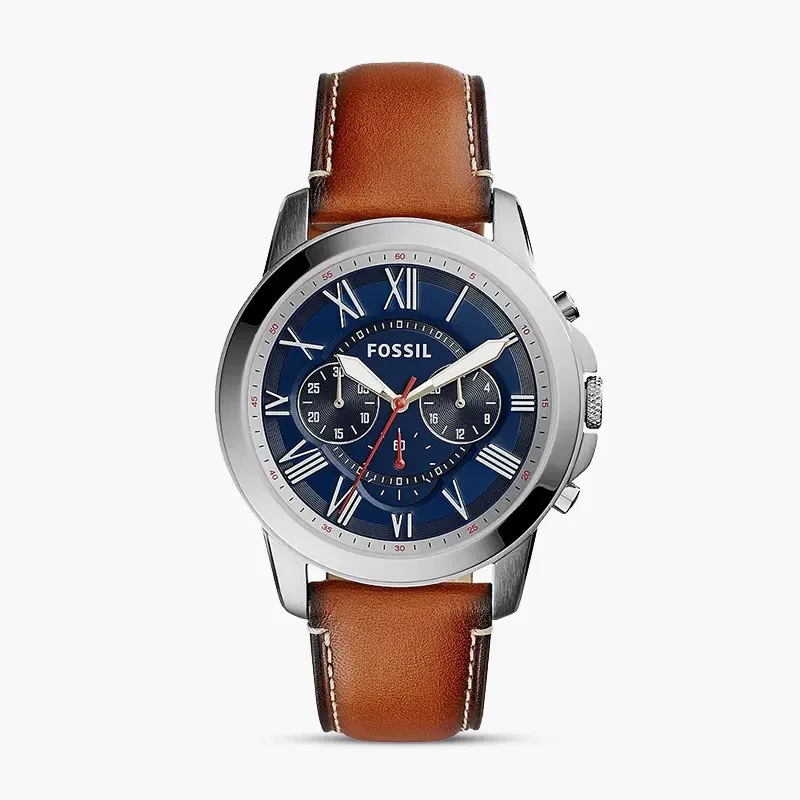 Fossil Grant Chronograph Blue Leather Men's Watch | FS5210