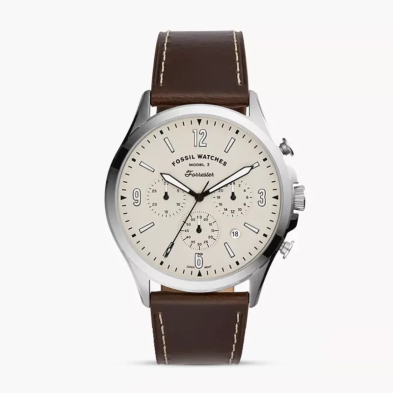 Fossil Forrester Chronograph Brown Leather Men's Watch | FS5696