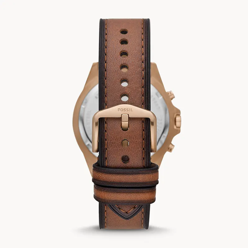 Fossil Garrett Chronograph Medium Brown Eco Leather Men's Watch | FS5867