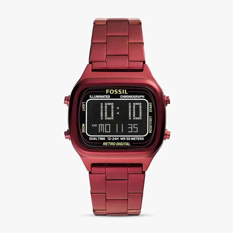 Fossil Retro Digital Pomegranate Red Men's Watch | FS5897