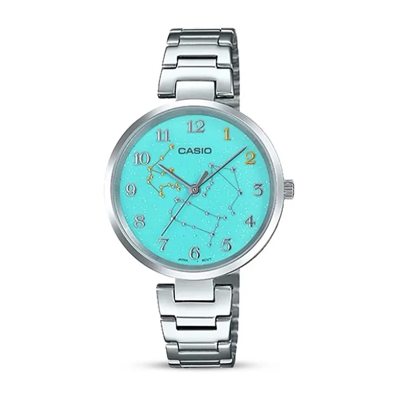 Casio Tiffany Blue Dial Silver-tone Ladies Watch | LTP-E08D-3A