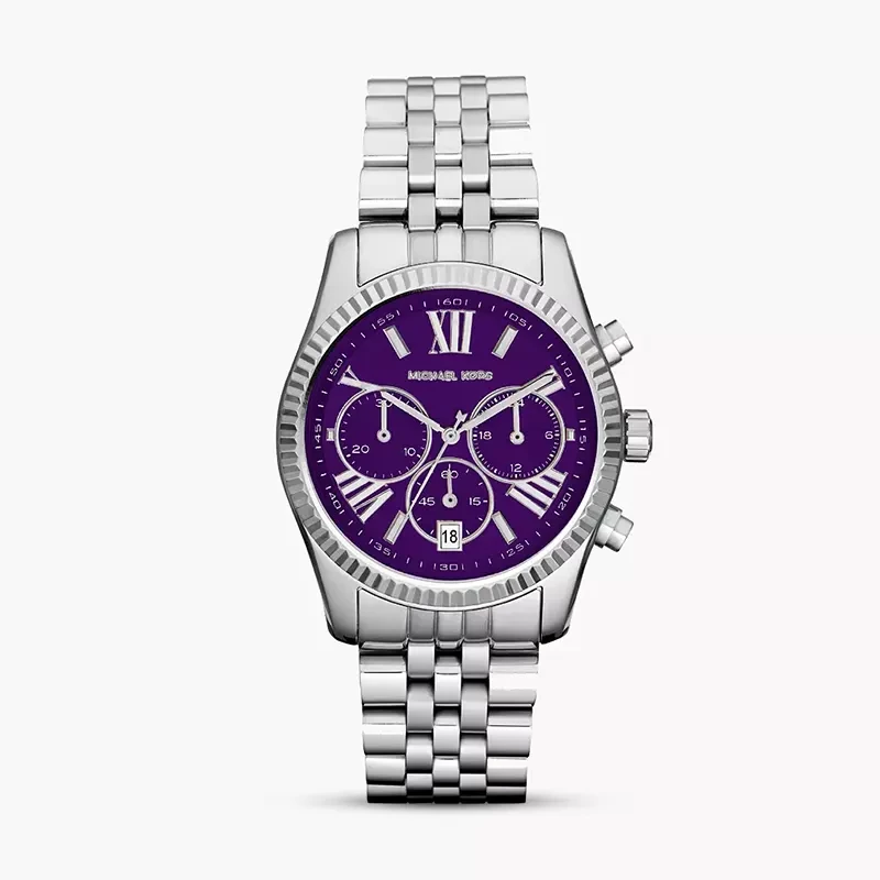Michael Kors Lexington Chronograph Purple Dial Ladies Watch | MK6223