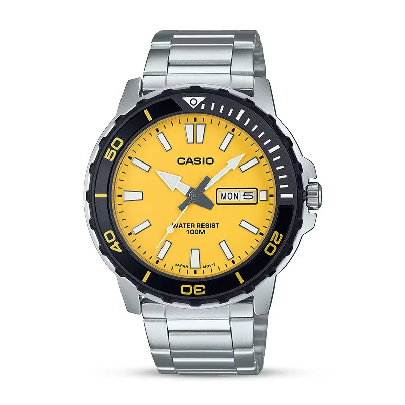 Casio MTD-125D-9AV Yellow Dial Men's Watch