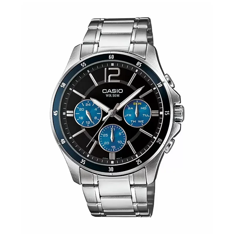 Casio Enticer MTP-1374D-2AVDF Black Dial Men's Watch
