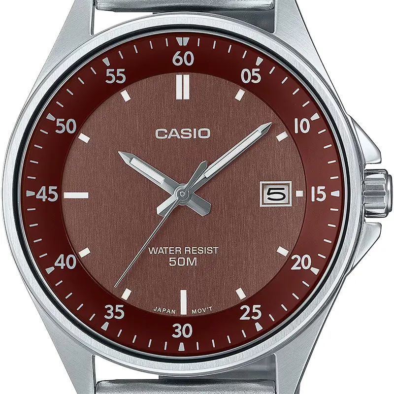Casio MTP-E705D-5EVDF Enticer Maroon Dial Men's Watch