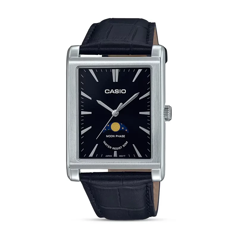 Casio Moon Phase MTP-M105L-1AV Black Dial Men's Watch
