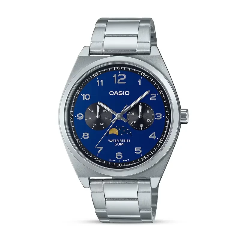 Casio MTP-M300D-2AV Moon Phase Blue Dial Men's Watch