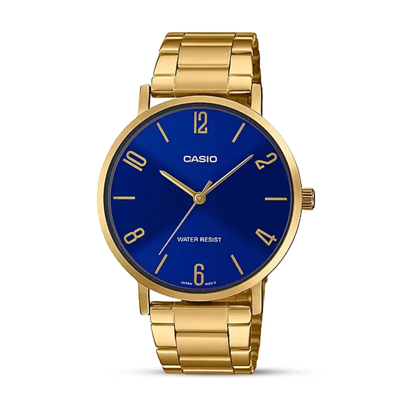 Casio MTP-VT01G-2B2 Blue Dial Gold-tone Men's Watch