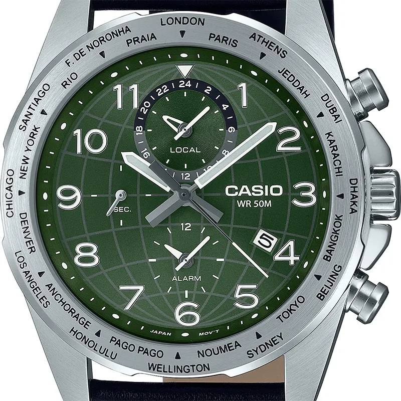 Casio Enticer MTP-W500L-3AV Green Dial Men's Watch