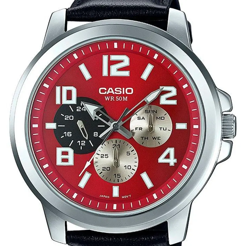 Casio MTP-X300L-4AV Maroon Dial Men's Watch