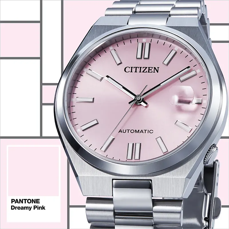 Citizen x Pantone Dreamy Pink Dial Automatic Men's Watch | NJ0158-89X
