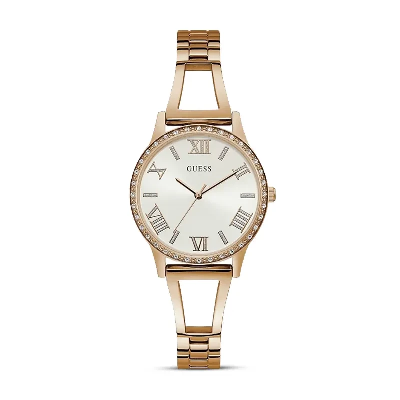 Guess Lucy White Dial Rose Gold-tone Ladies Watch | W1208L3
