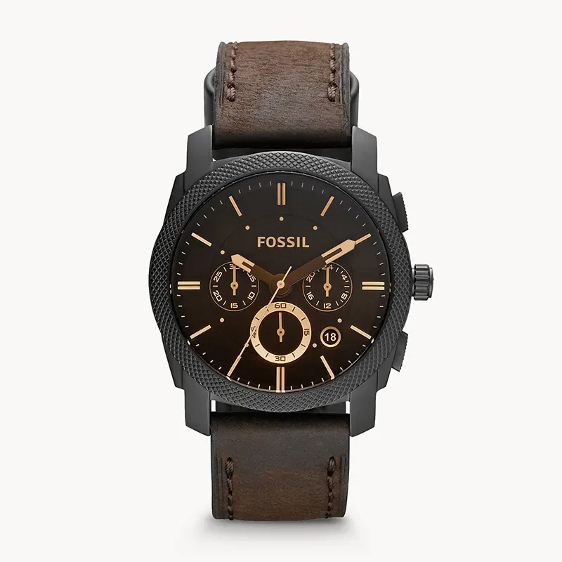 Fossil Machine Chronograph Brown Leather Men's Watch | FS4656