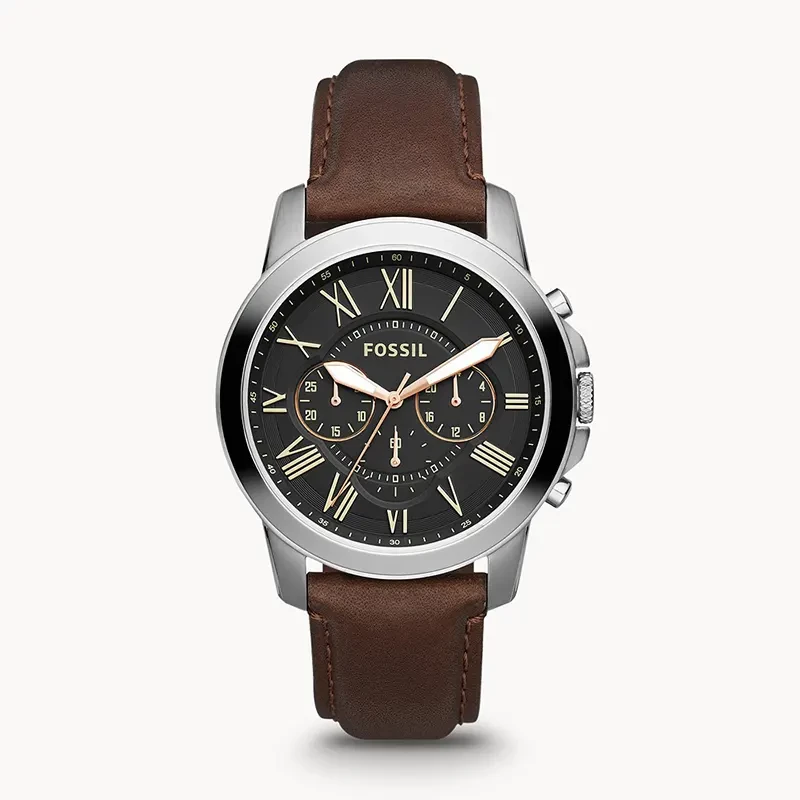 Fossil Grant Chronograph Brown Leather Men's Watch | FS4813