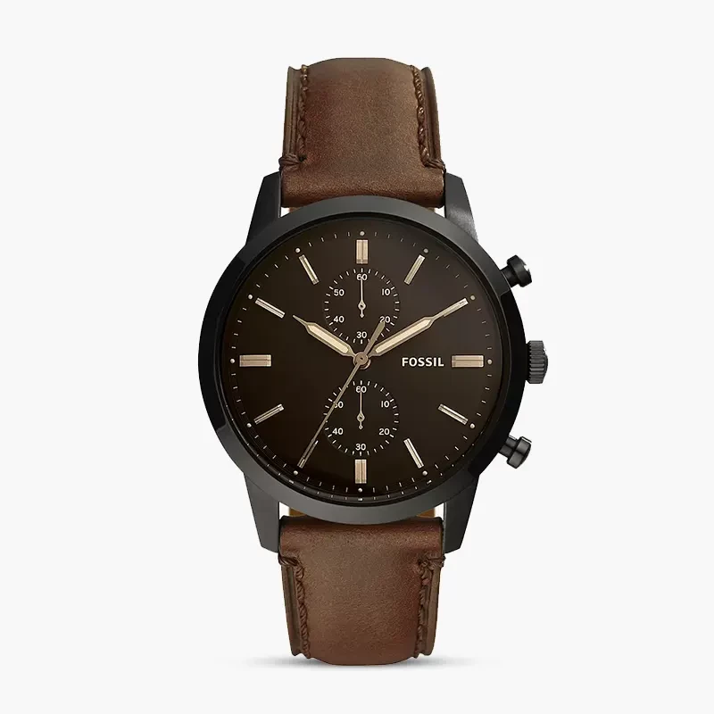 Fossil 44 Townsman Chronograph Brown Leather Men's Watch | FS5437