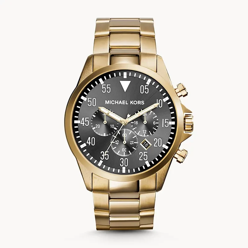 Michael Kors Chronograph Black Dial Gold-tone Men's Watch | MK8361