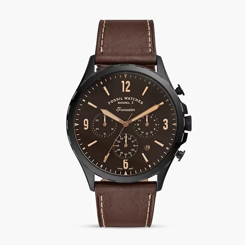 Fossil Forrester Chronograph Brown Leather Men's Watch | FS5608