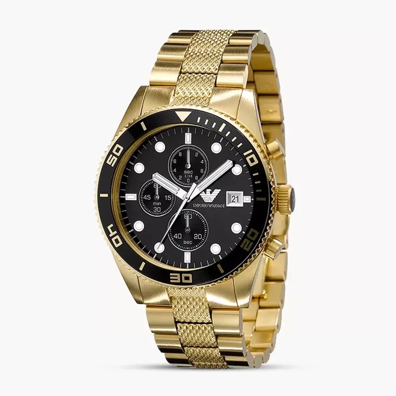 Emporio Armani Sportivo Chronograph Black Dial Men's Watch | AR5857