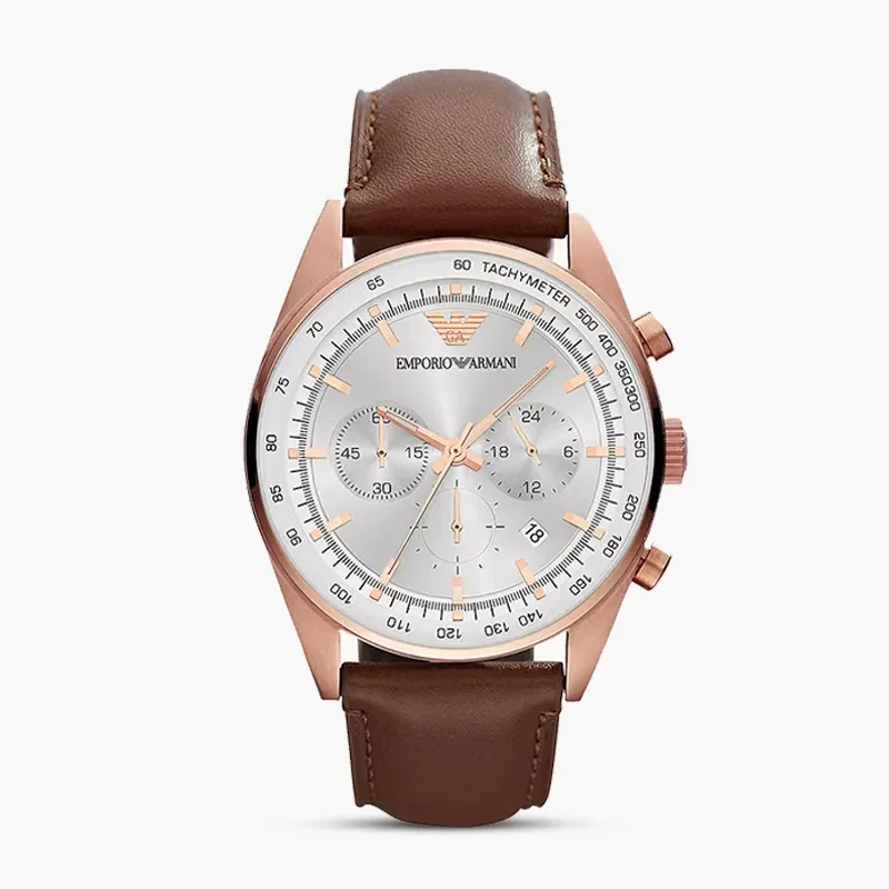 Emporio Armani Chronograph Silver Dial Men's Watch | AR5995