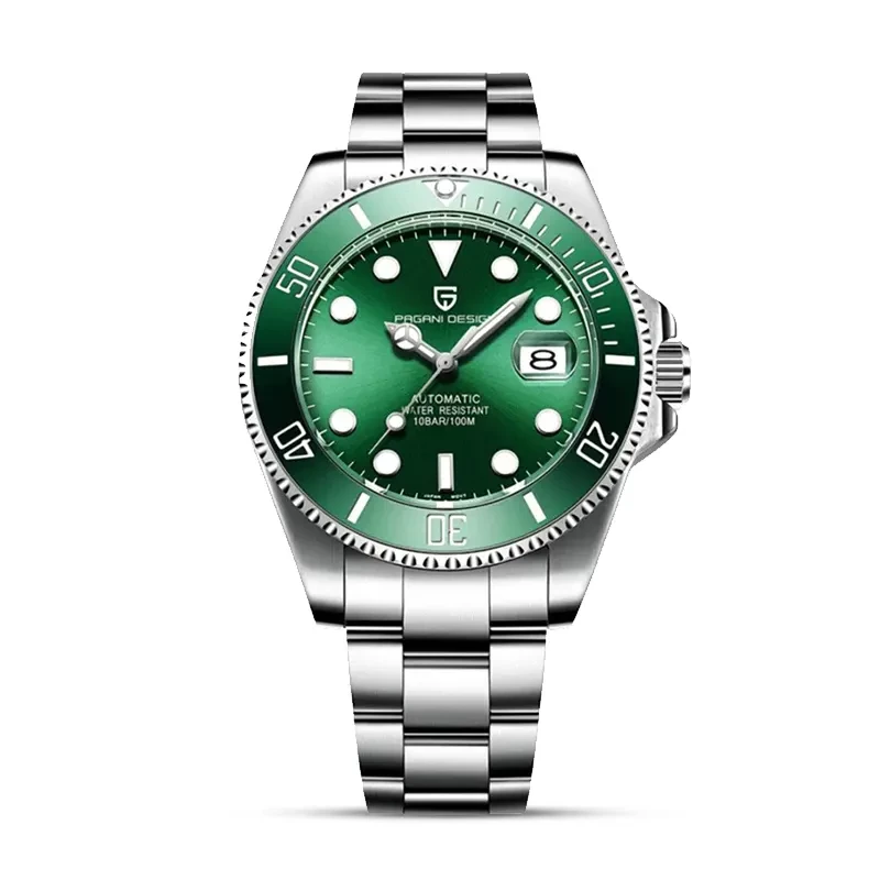 Pagani Design PD-1639 Submariner Green Dial Men's Watch