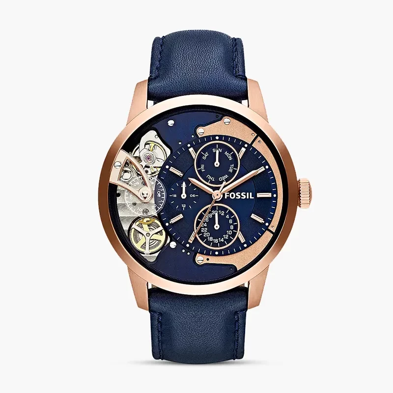 Fossil Townsman Multifunction Navy Leather Men's Watch | ME1138