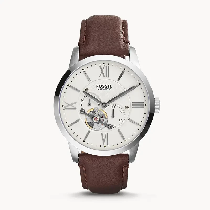 Fossil Townsman Chronograph Automatic Brown Leather Men's Watch | ME3064