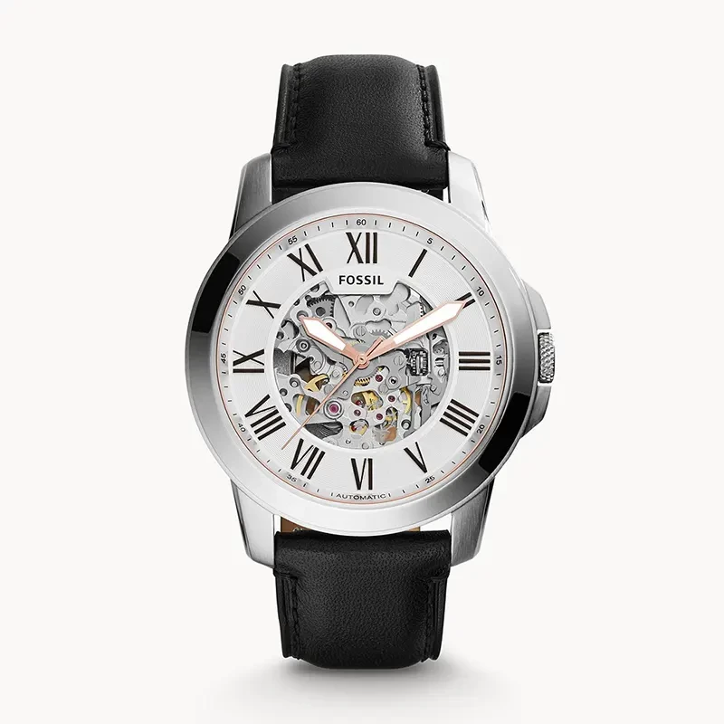 Fossil Grant Automatic Silver Skeleton Dial Men's Watch | ME3101