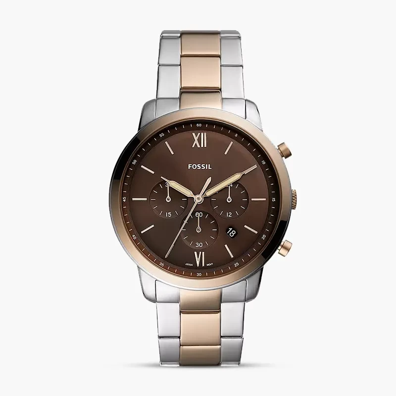 Fossil Neutra Chronograph Two-tone Brown Dial Men's Watch | FS5869