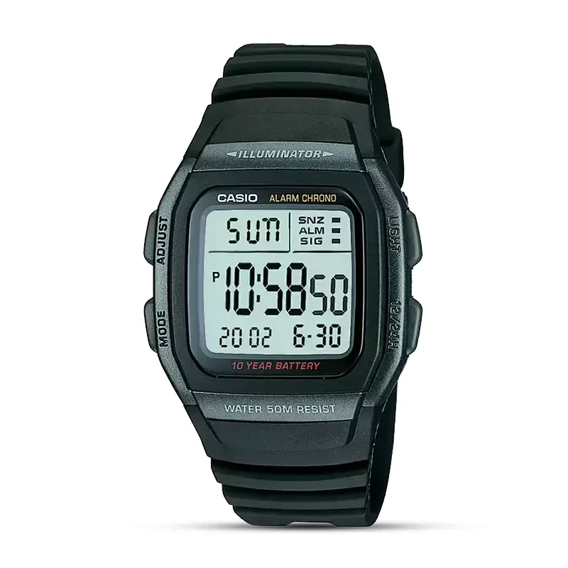 Casio W-96H-1BVDF Digital Grey Dial Men's Watch