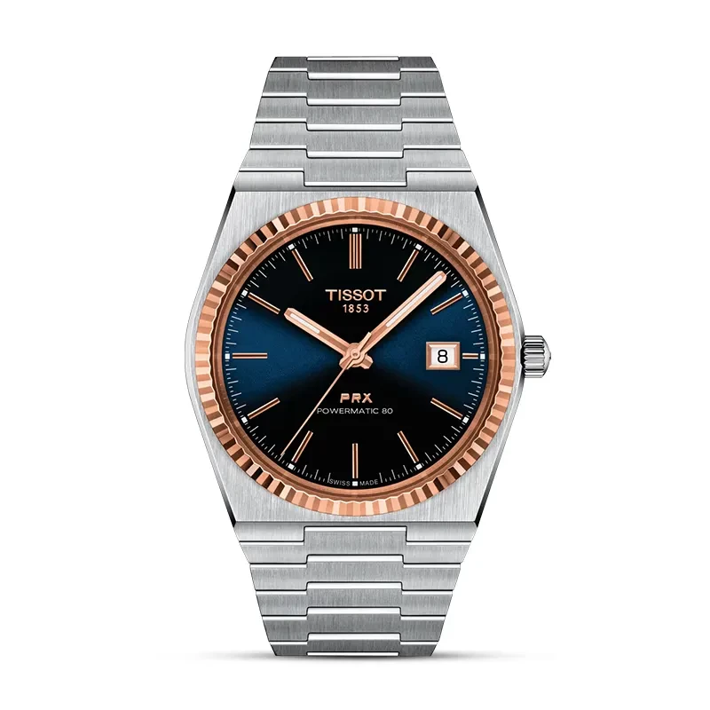 Tissot PRX Powermatic 80 18K Gold Bezel Men's Watch | T931.407.41.041.00